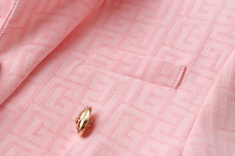 Pink Texture Blazer - - DYAVOR®