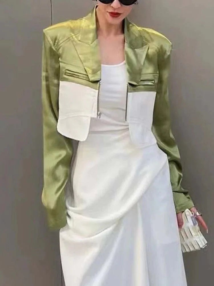 The Tracy Cropped Long Sleeve Blazer - Multiple Colors - 0 - DYAVOR®