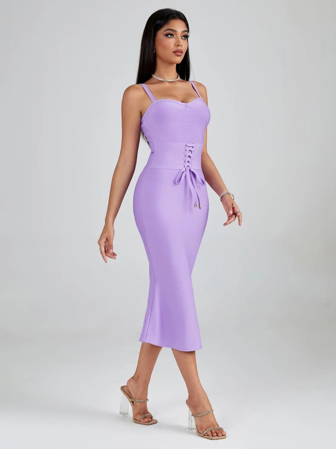 Elegant Mermaid Evening Midi Dress - Dresses - DYAVOR®