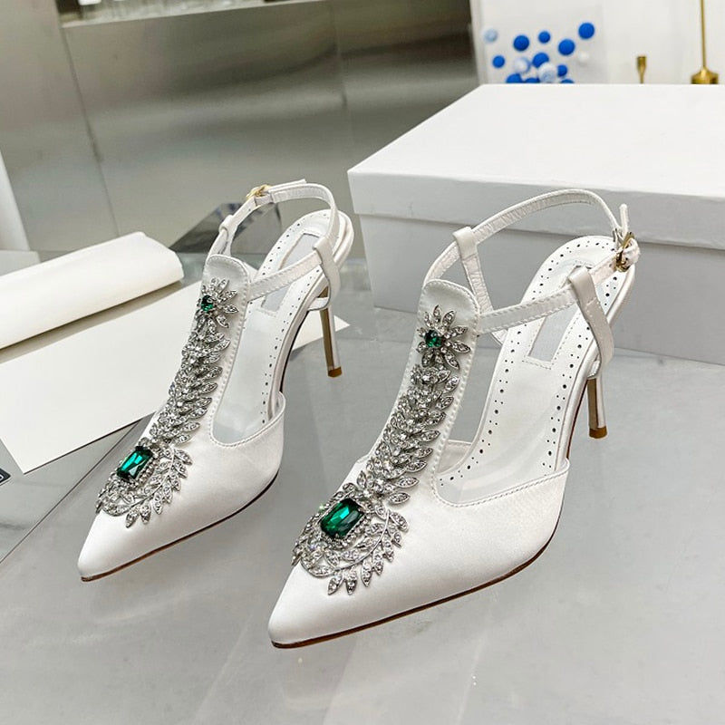 New women's high heels crystal decorative sandals - - DYAVOR®