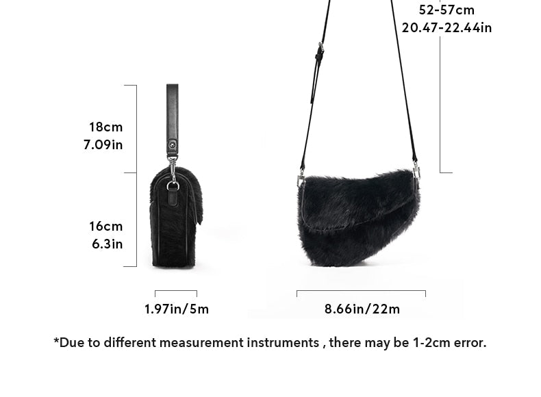 Shearling Women's Shoulder Purse - Hand Bag - DYAVOR®