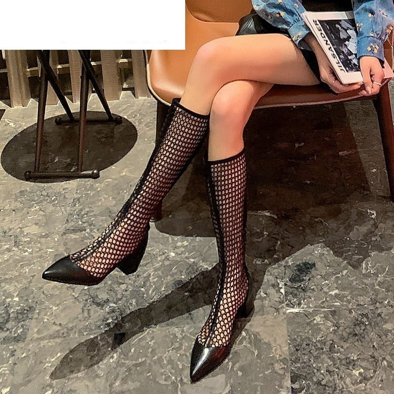 Women Sandals Boots Gladiator Zipper Mesh Breathable - - DYAVOR®