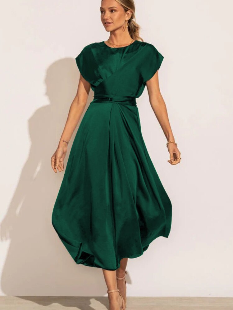 Women Clothing 2023 New Summer Fashion Sexy Dress Lace Up Waist Long Dresses Wedding Party Evening Dress Fancy Women's Dress - - DYAVOR®