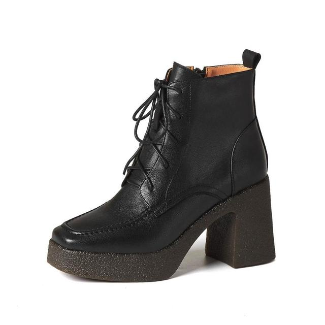 Sabeena Women's Platform Leather Booties - Boots - DYAVOR®