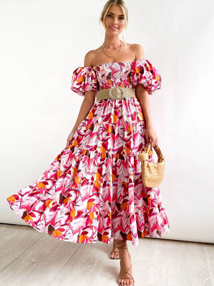 Summer Dress Woman 2023 Trendy New Printed Female Dress Spice Slim Backless Long Dresses Formal Occasion Dresses Woman Clothing - - DYAVOR®