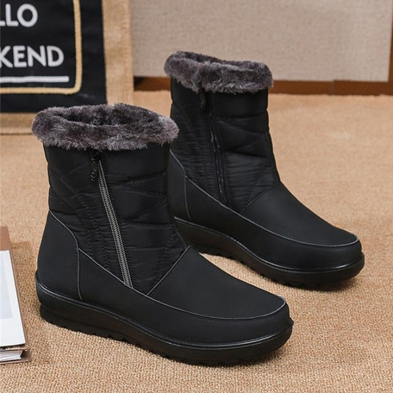Groovywish Women Waterproof Fur Boots Zipper Thick Sole Orthopedic Shoes - - DYAVOR®