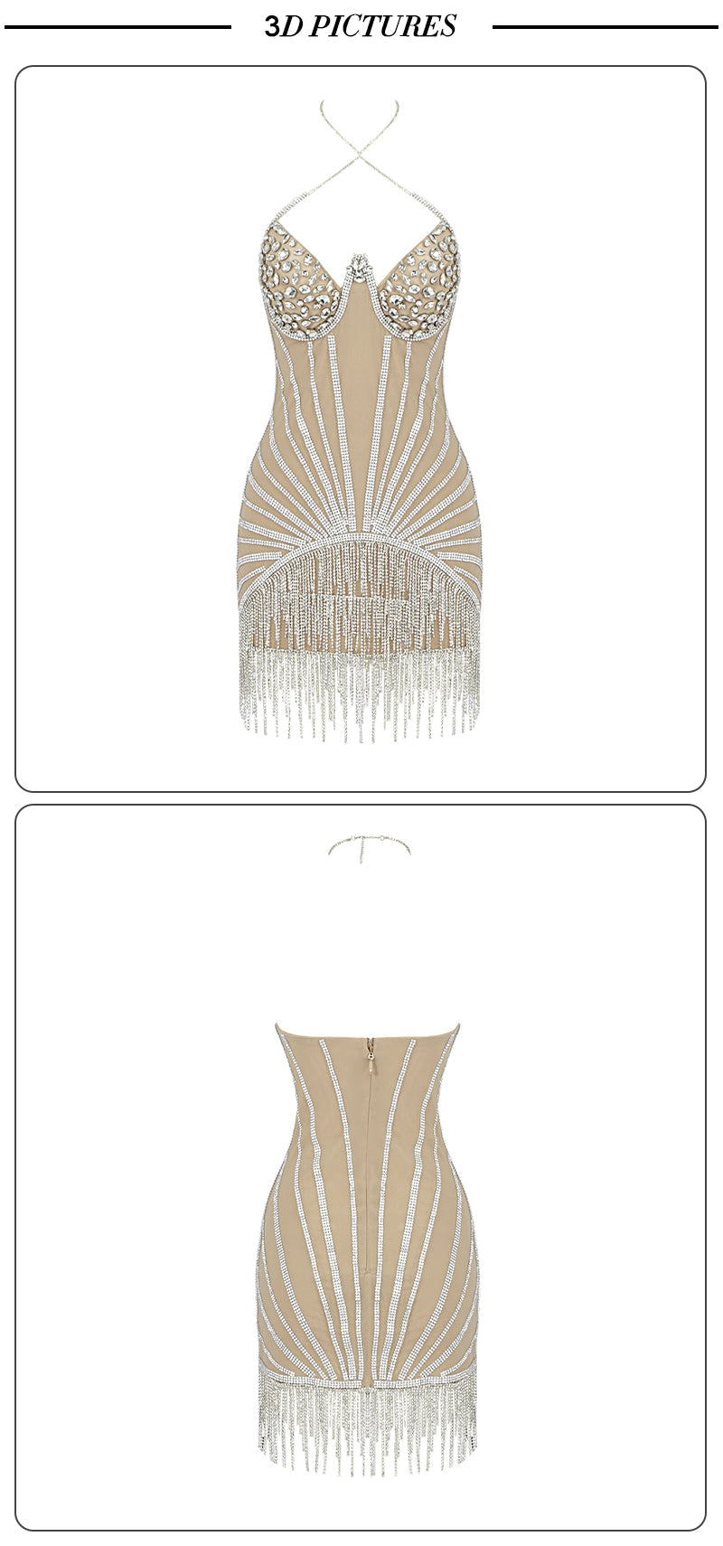 Luxury Rhinestone Dress - Dresses - DYAVOR®