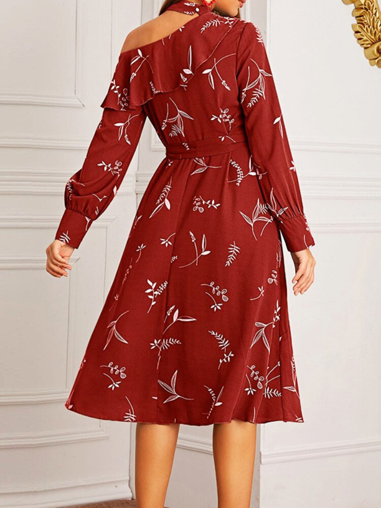 New Long Sleeve Dress Small Fragrance Chiffon Skirt Fashion Holiday Style Long Dress Women Dress Streetwear Dresses Sexy Dress - - DYAVOR®