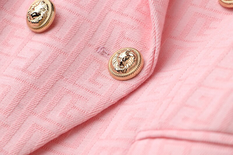 Pink Texture Blazer - - DYAVOR®