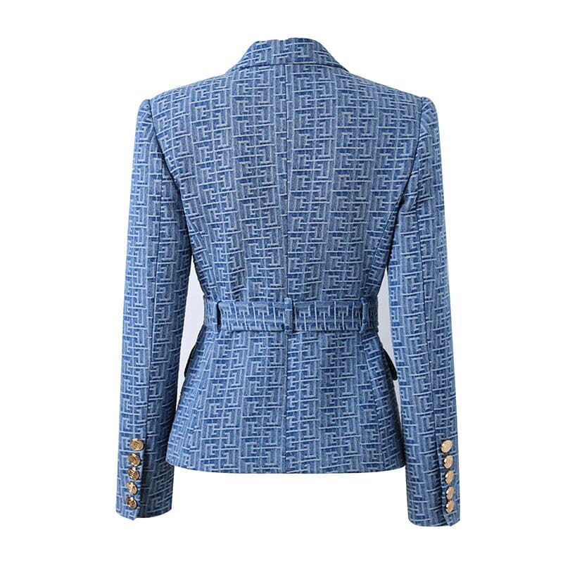 The Bey Long Sleeve Belted Blazer - 0 - DYAVOR®