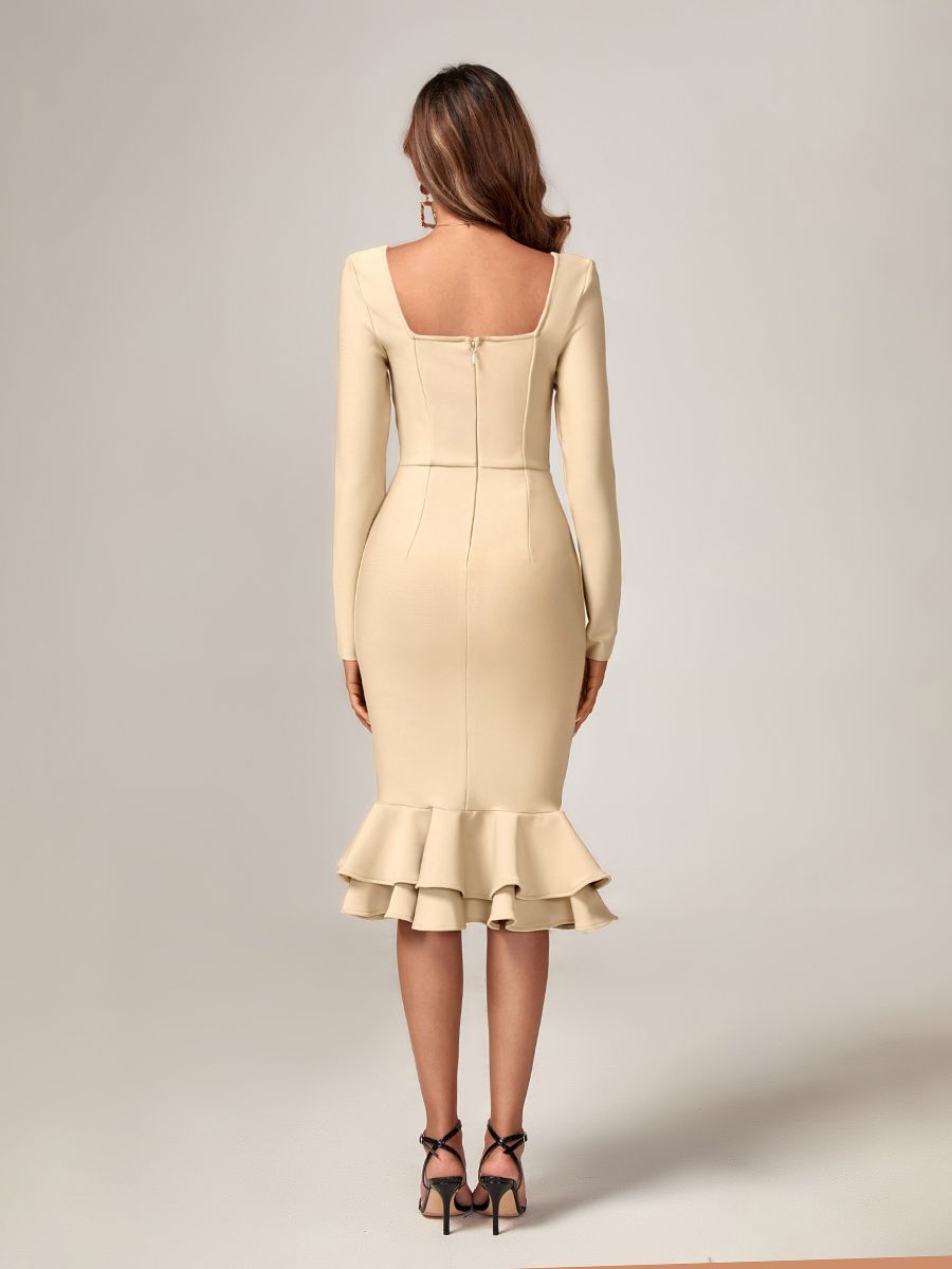 Long Sleeve Bandage Mermaid Evening Dress - Dresses - DYAVOR®