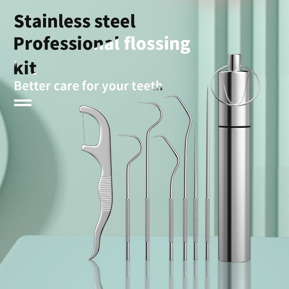 Stainless Steel Toothpick Set 7pcs Reusable - - DYAVOR®