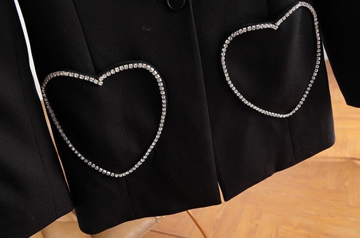 The Heartthrob Long Sleeve Sequin Blazer - 0 - DYAVOR®