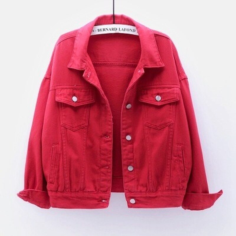 Spring Autumn 2023 New Short Loose Long-sleeved Denim Jacket Women Baseball Uniform Fashion Top Casual Sports Coat Clothes Tops - - DYAVOR®