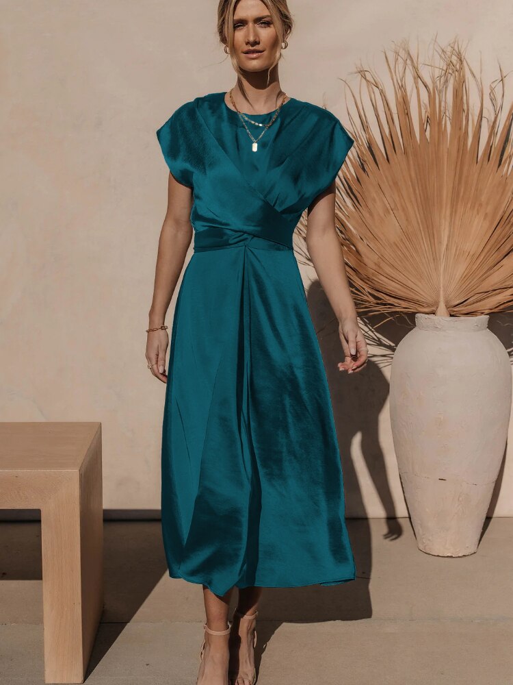 Women Clothing 2023 New Summer Fashion Sexy Dress Lace Up Waist Long Dresses Wedding Party Evening Dress Fancy Women's Dress - - DYAVOR®