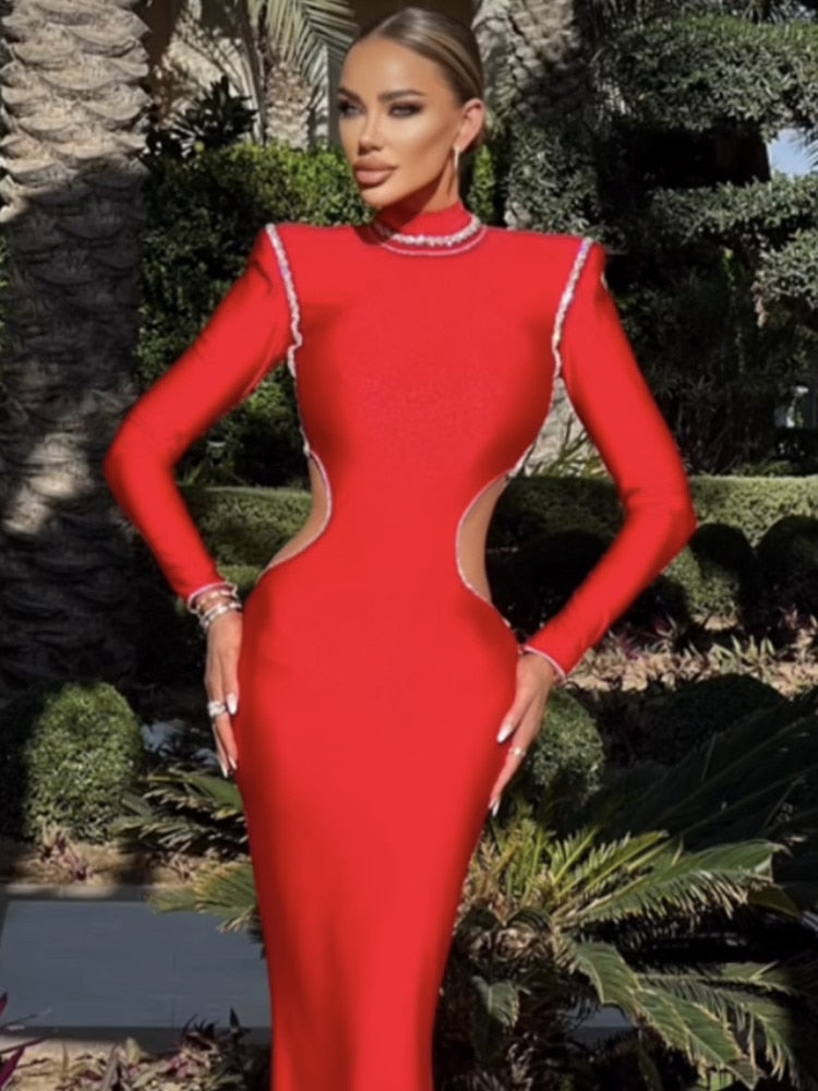 Red High Street Performance Party Dress - Dresses - DYAVOR®