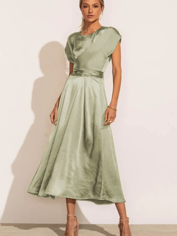 Women Clothing 2023 New Summer Fashion Sexy Dress Lace Up Waist Long Dresses Wedding Party Evening Dress Fancy Women's Dress - - DYAVOR®