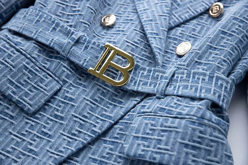The Bey Long Sleeve Belted Blazer - 0 - DYAVOR®