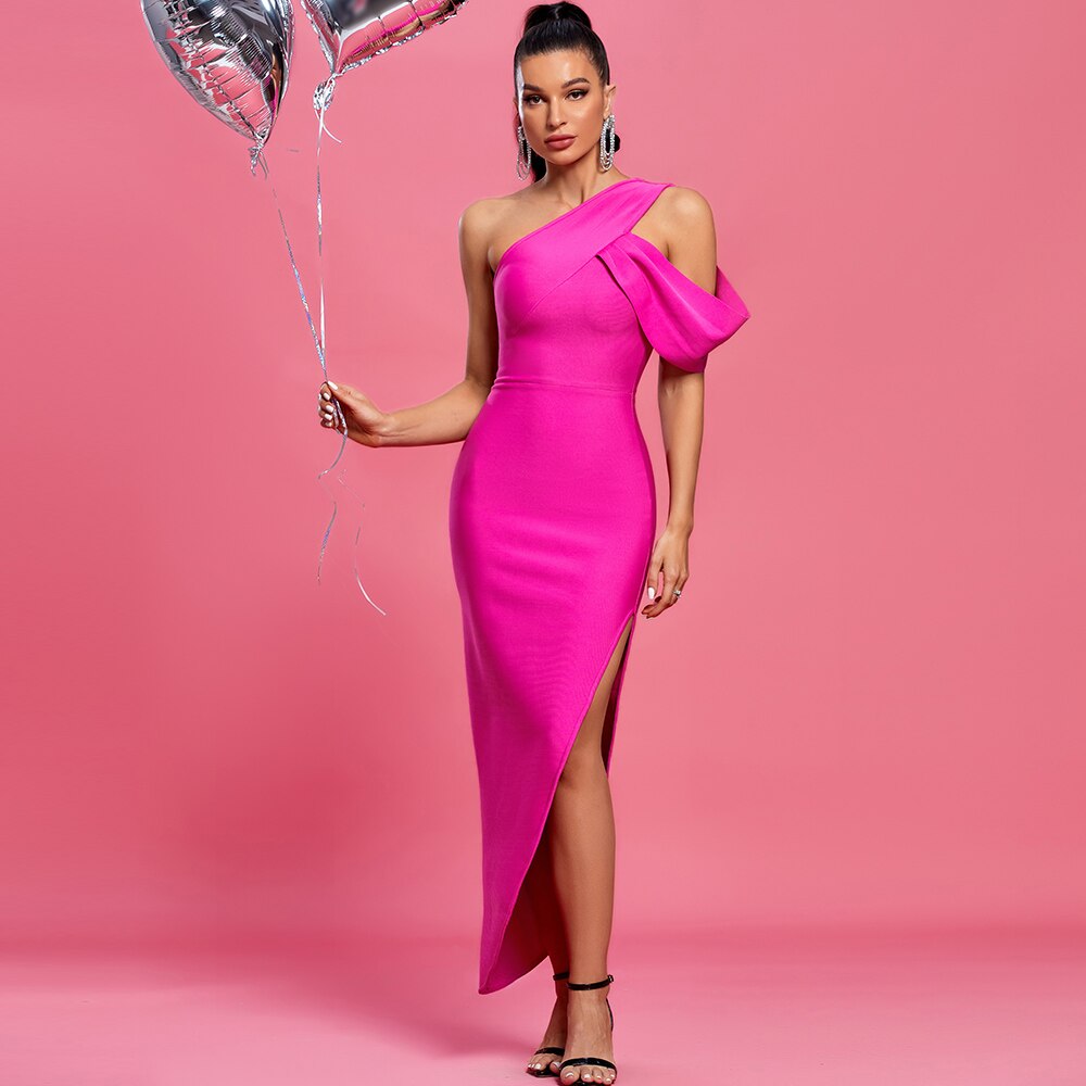 Sexy One Shoulder Bodycon Maxi Dress - Dresses - DYAVOR®