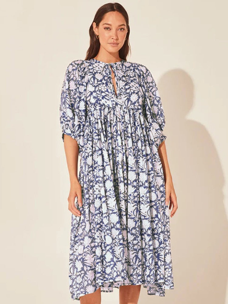 Dresses for Women 2023 New Spring Summer Printed Sexy Dress Women's Balloon Sleeve Dresses Bohemian Resort-inspired Beachwear - - DYAVOR®
