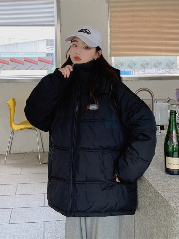 Winter Clothes Women 2022 Hooded Cotton Clothes Loose Long Sleeve Coats Fashion Casual Street Clothes Parkas Women Jackets Tops -  - DYAVOR®