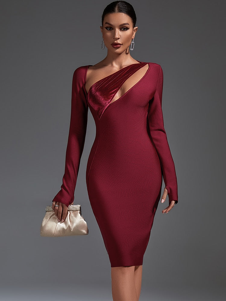 Chic Long Sleeve Cut-Out Dress - Dresses - DYAVOR®