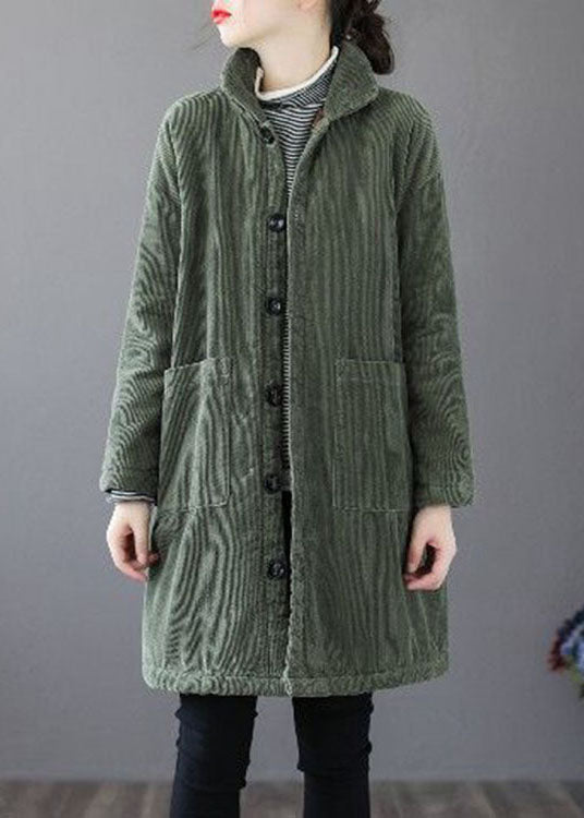 Stylish Pink Button Pockets Fine Cotton Filled Parka Winter - Down Jackets - DYAVOR®