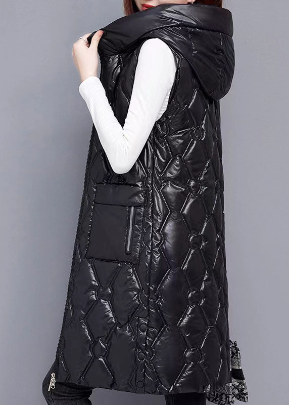 Thick Gray Women Parka Casual Winter Sleeveless Hooded Zippered Outwear -  - DYAVOR®