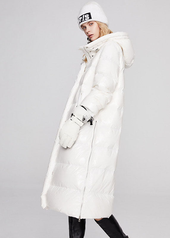 Unique Black Hooded Solid Color Duck Down Puffer Jacket Winter - Down Jackets - DYAVOR®