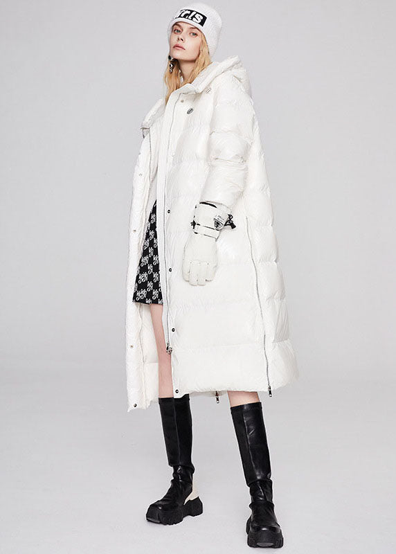 Unique Black Hooded Solid Color Duck Down Puffer Jacket Winter - Down Jackets - DYAVOR®