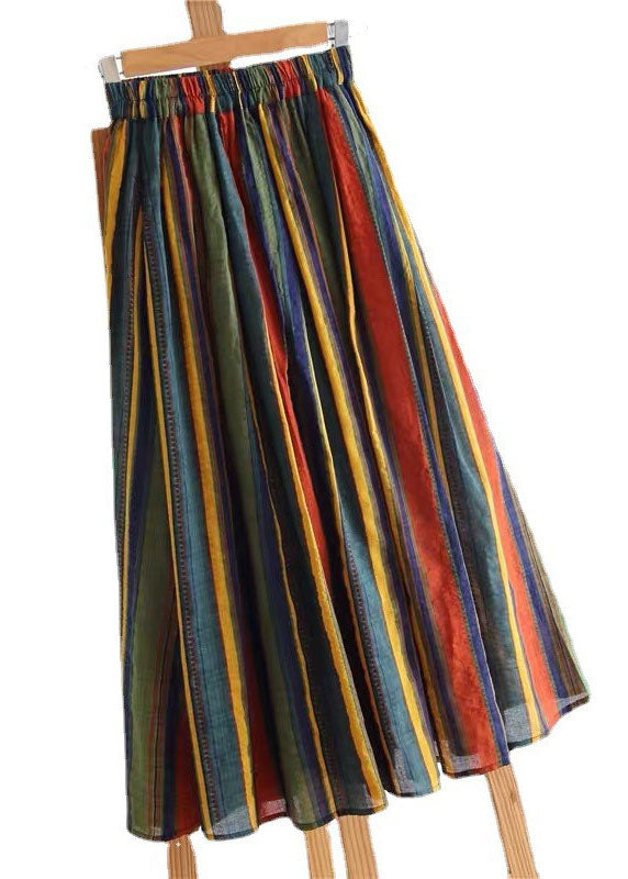 Unique Rainbow elastic waist Striped Skirt Spring - Skirts - DYAVOR®