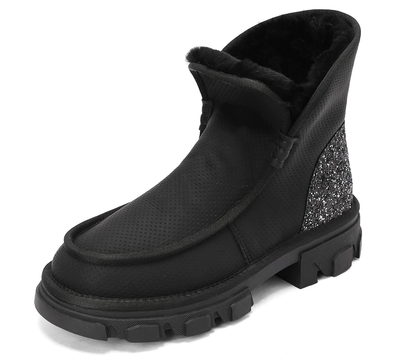 Valcin Women's Warm Wool Ankle Black Booties - Booties - DYAVOR®
