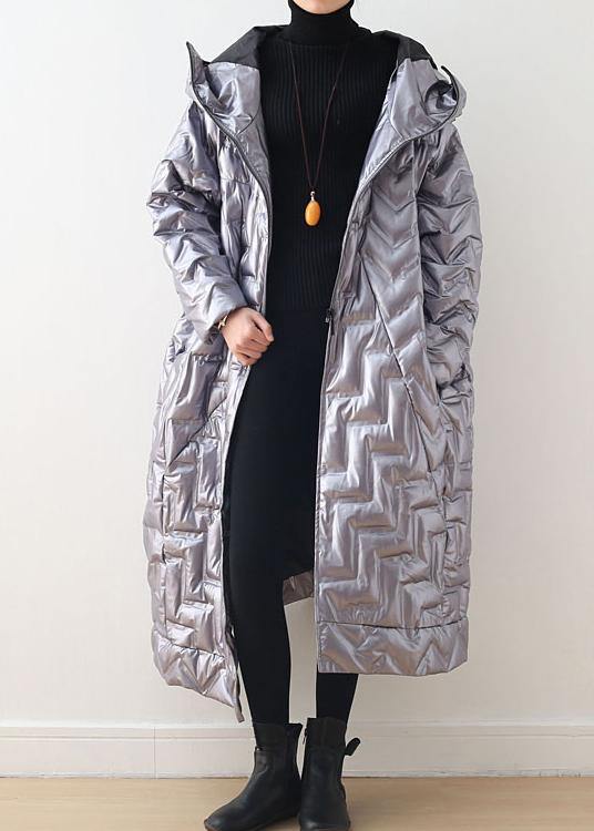 Warm green glossy down coat winter plus size hoodedwomens parka thick Elegant Jackets - - DYAVOR®