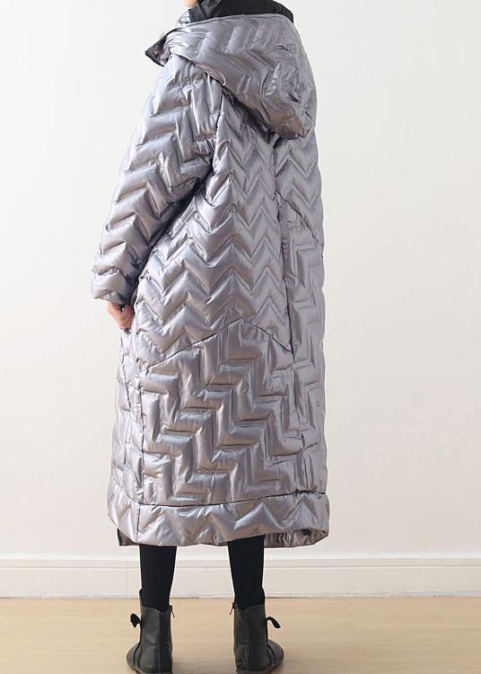 Warm green glossy down coat winter plus size hoodedwomens parka thick Elegant Jackets - - DYAVOR®