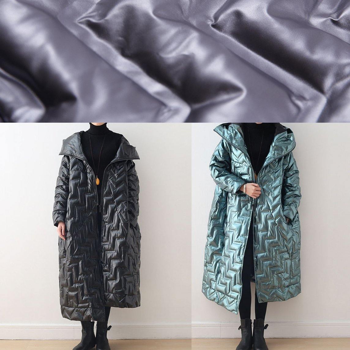Warm green glossy down coat winter plus size hoodedwomens parka thick Elegant Jackets - - DYAVOR®
