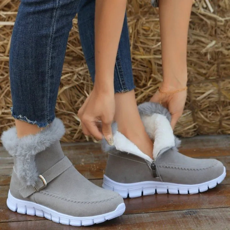 GRW Orthopedic Women Boots Winter Fur Lining Extra Comfortable Warm Fashion Snow Boots - Shoes - DYAVOR®