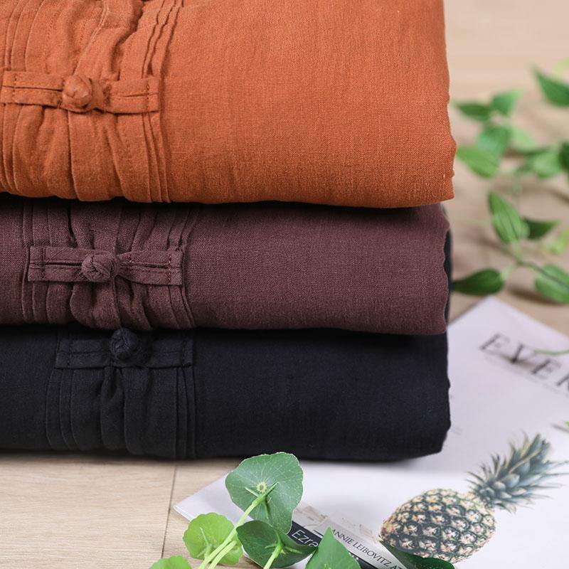 Orange Linen Jacket Women Short Coat - Tops - DYAVOR®