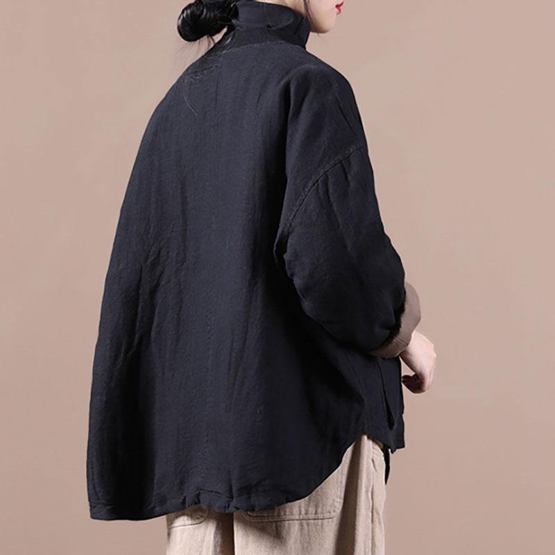 Orange Linen Jacket Women Short Coat - Tops - DYAVOR®