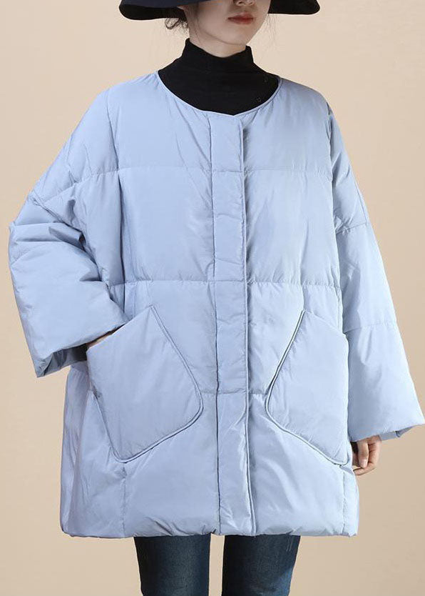 Women Baby blue fashion Thick Pockets Winter Duck Down Winter Coats - Down Jackets - DYAVOR®