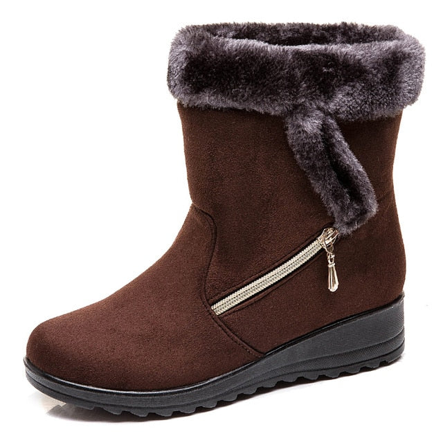 Groovywish Women Winter Boots Fur Collar Casual Orthopedic Shoes - - DYAVOR®