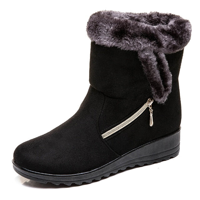 Groovywish Women Winter Boots Fur Collar Casual Orthopedic Shoes - - DYAVOR®