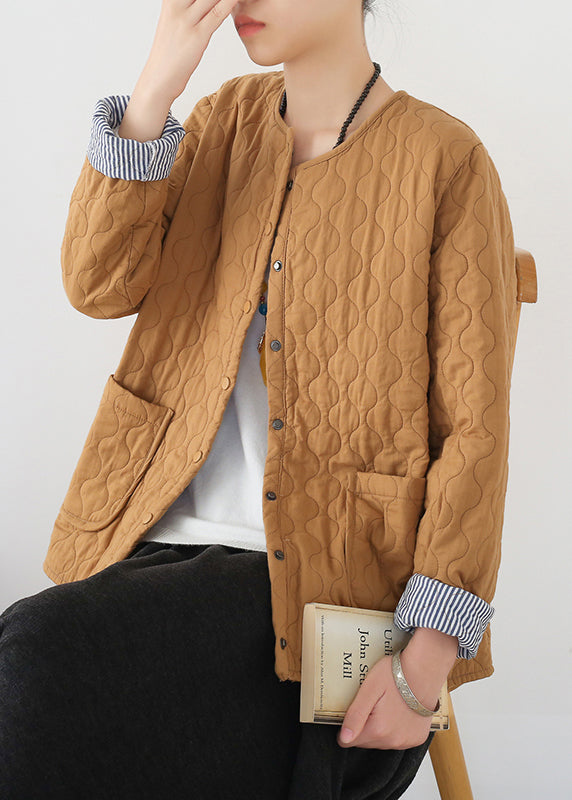 Women Ginger O-Neck Warm Button Parka Winter - Down Jackets - DYAVOR®