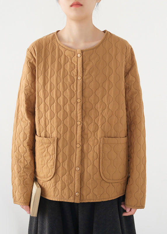 Women Ginger O-Neck Warm Button Parka Winter - Down Jackets - DYAVOR®