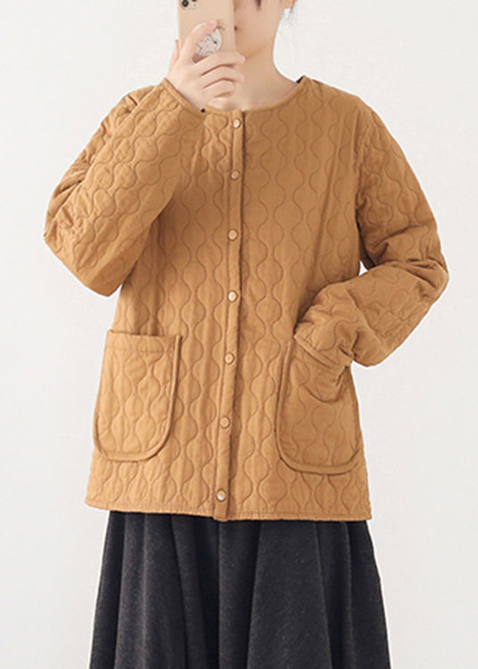 Women Ginger O-Neck Warm Button Parka Winter - Down Jackets - DYAVOR®