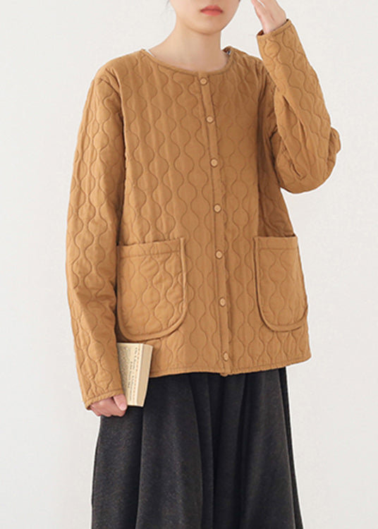 Women Ginger O-Neck Warm Button Parka Winter - Down Jackets - DYAVOR®