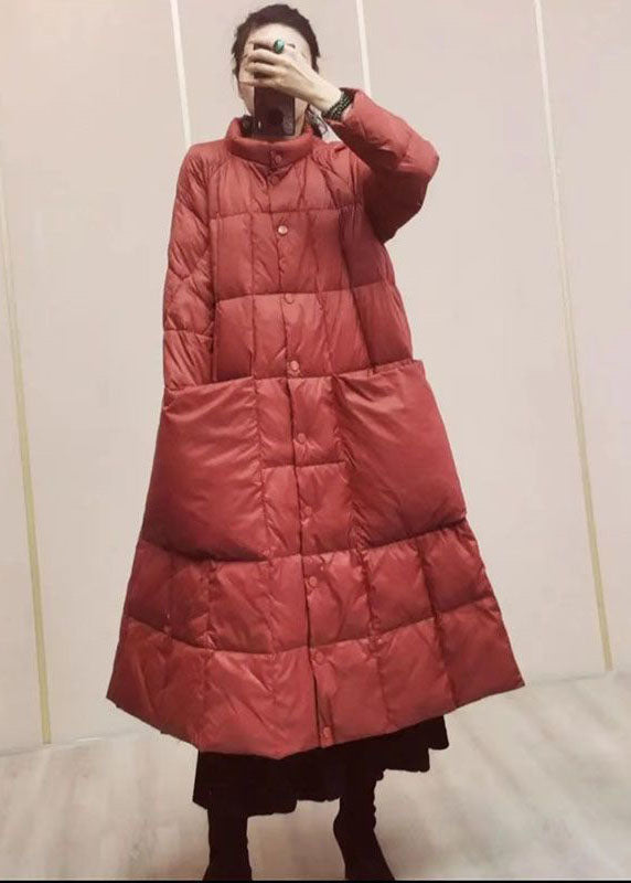 Women Green Stand Collar Pockets Warm Duck Down Canada Goose Jacket Winter - Down Jackets - DYAVOR®