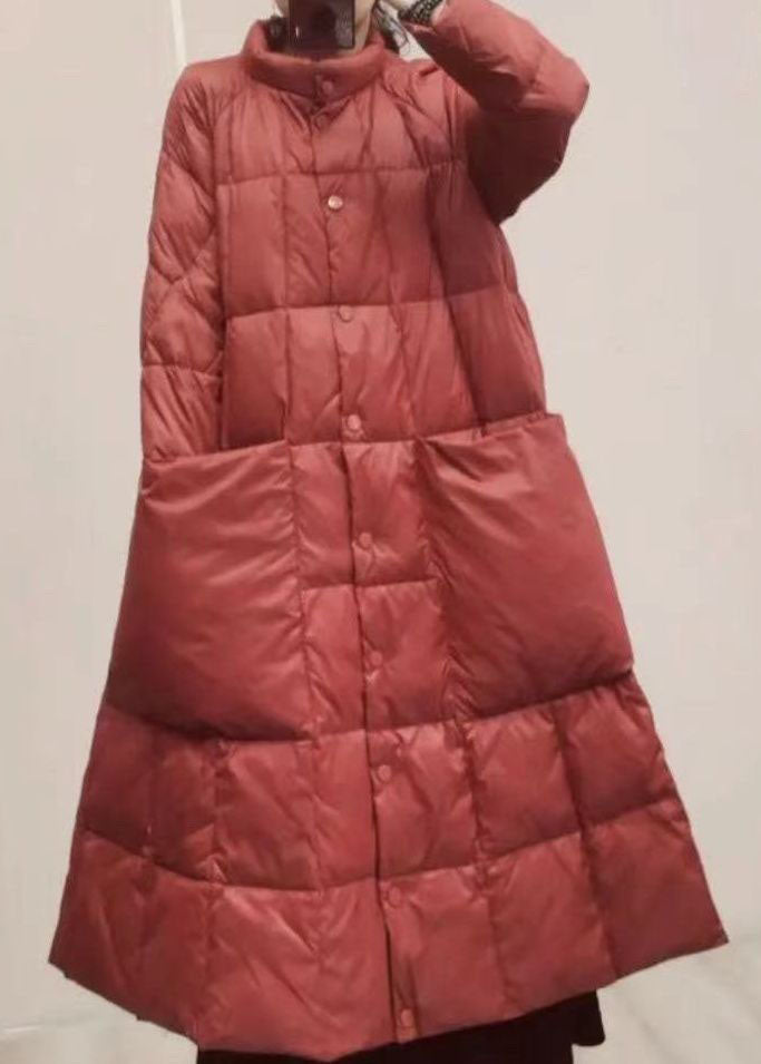 Women Green Stand Collar Pockets Warm Duck Down Canada Goose Jacket Winter - Down Jackets - DYAVOR®