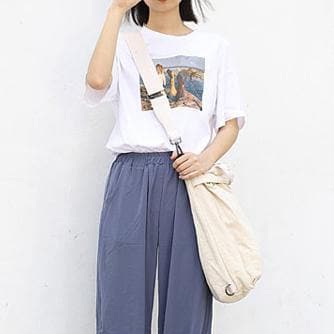 Women Korea beige Canvas Square Backpack - - DYAVOR®
