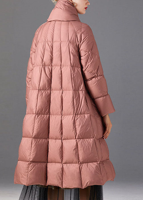 Women Pink Stand Collar Pockets Casual Winter Duck Down - Down Jackets - DYAVOR®