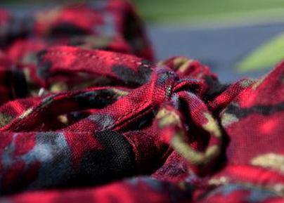 Women Velour Red Floral Skirt Maxi Length - - DYAVOR®